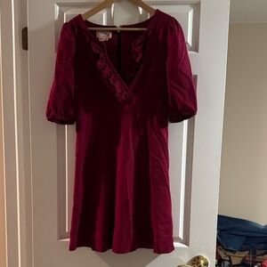 Phoebe Couture Deep Red Mini Dress